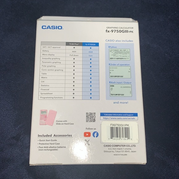 Pink Casio fx-9750Glll-PK Graphing Calculator - Picture 2 of 5